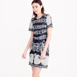 J.Crew | Short-sleeve shift dress in ornate lace
